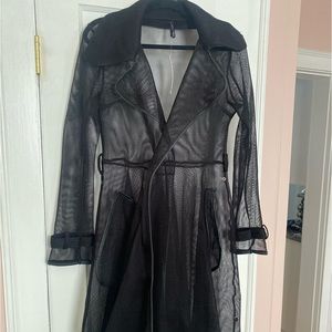 Size l. Sheer coat dress. It is missing the belt